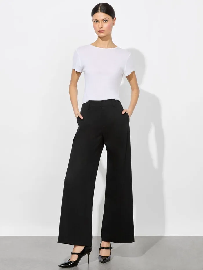 Alice Olivia PANTS WOMEN DAN CROPPED CHINO PANT Black
