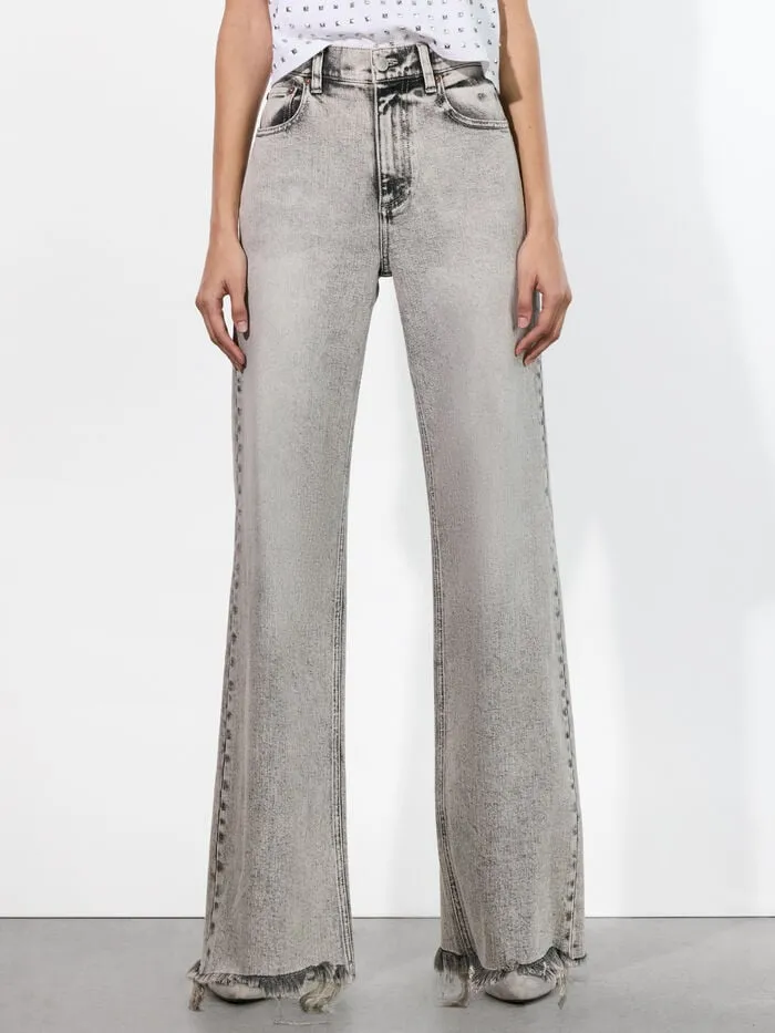 Alice Olivia PANTS WOMEN DELANCEY JEAN Peyton Vintage Grey