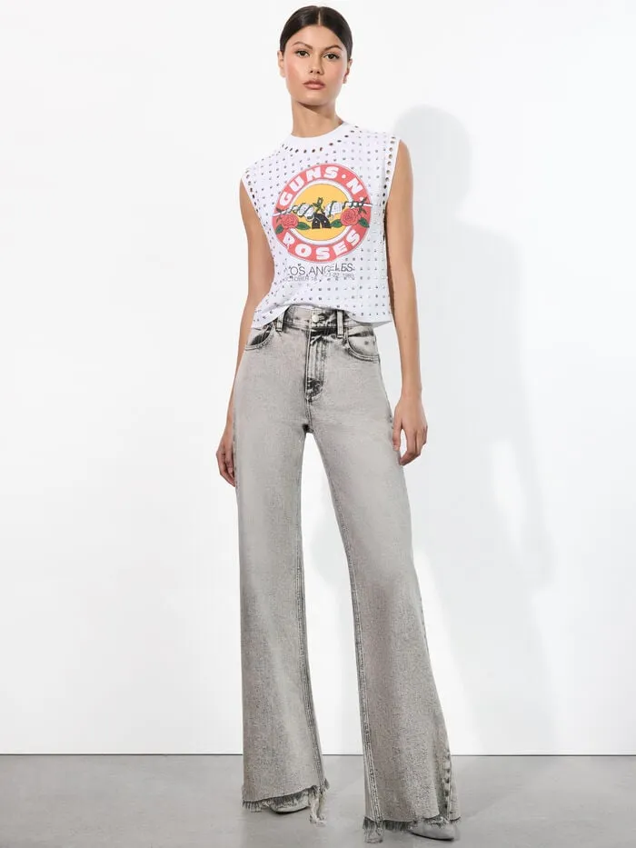 Alice Olivia PANTS WOMEN DELANCEY JEAN Peyton Vintage Grey