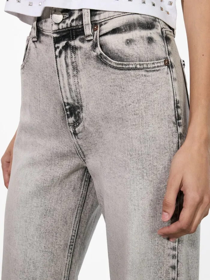 Alice Olivia PANTS WOMEN DELANCEY JEAN Peyton Vintage Grey