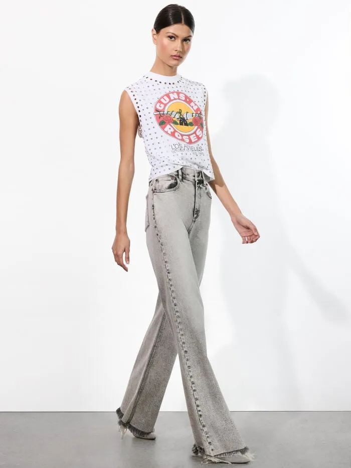 Alice Olivia PANTS WOMEN DELANCEY JEAN Peyton Vintage Grey