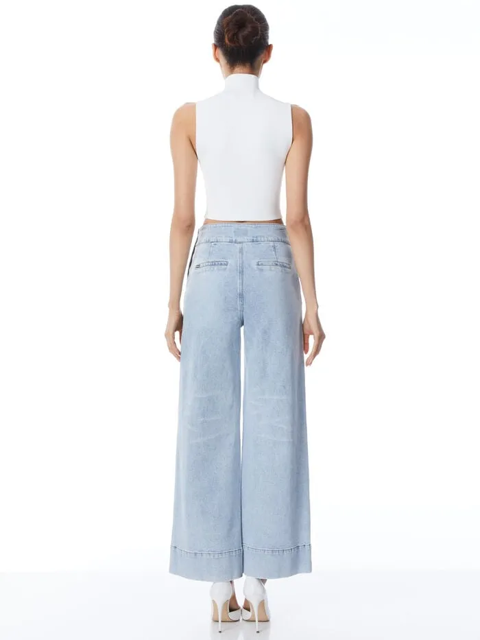 Alice Olivia PANTS WOMEN DONALD JEAN Rockstar Blue
