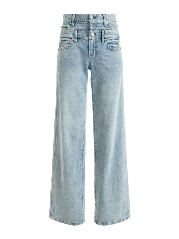 Alice Olivia PANTS WOMEN DOUBLE WAIST COOL JEAN Rockstar Blue