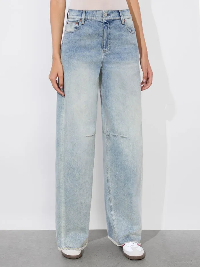 Alice Olivia PANTS WOMEN DRIGGS BALLOON JEAN Sierra Light Blue
