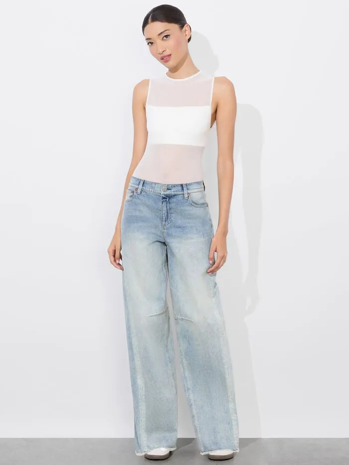 Alice Olivia PANTS WOMEN DRIGGS BALLOON JEAN Sierra Light Blue