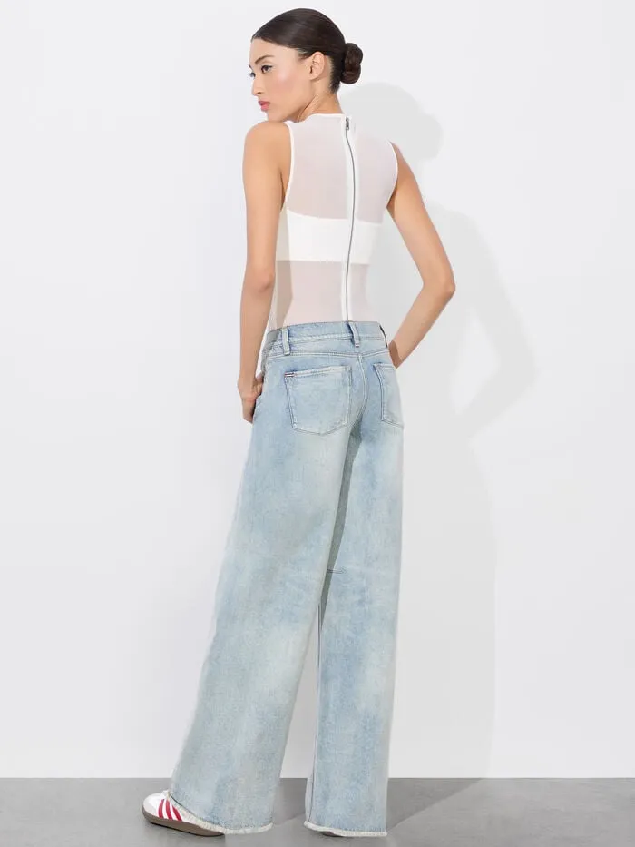 Alice Olivia PANTS WOMEN DRIGGS BALLOON JEAN Sierra Light Blue