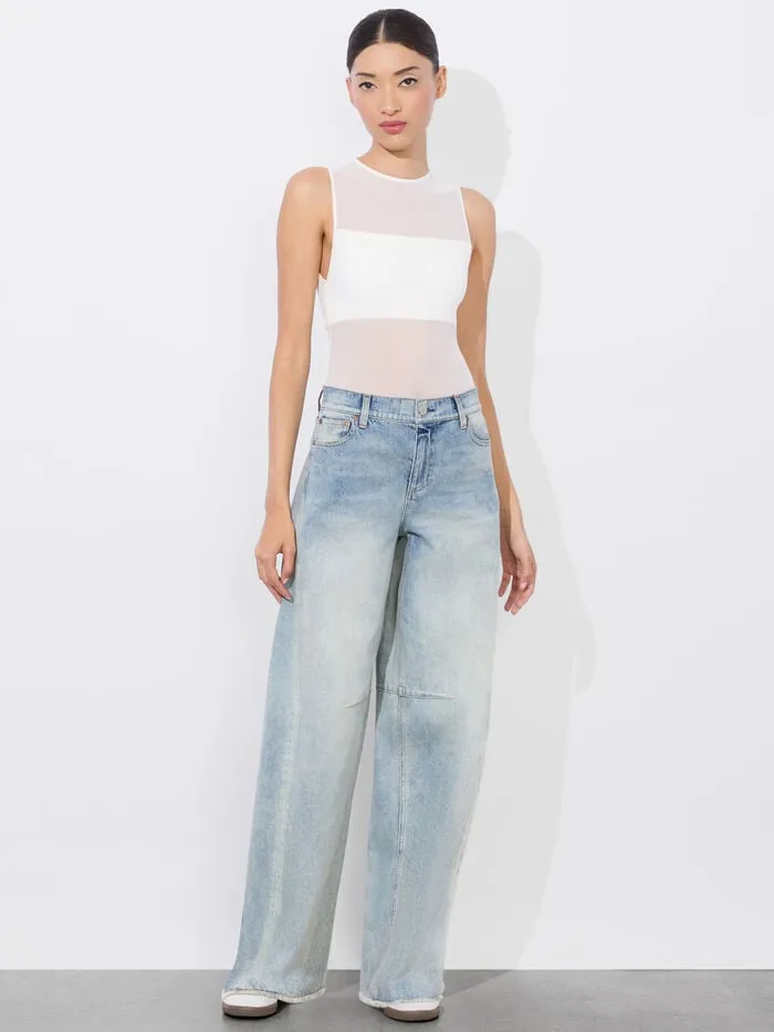 Alice Olivia PANTS WOMEN DRIGGS BALLOON JEAN Sierra Light Blue