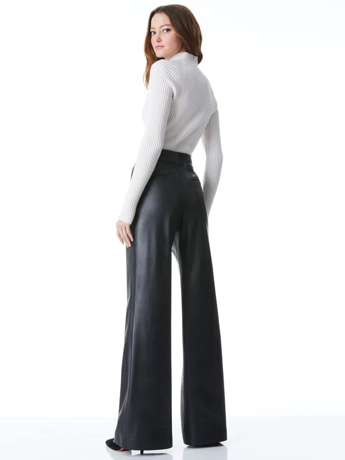 Alice Olivia PANTS WOMEN DYLAN VEGAN PANT Black