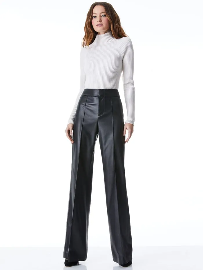 Alice Olivia PANTS WOMEN DYLAN VEGAN PANT Black