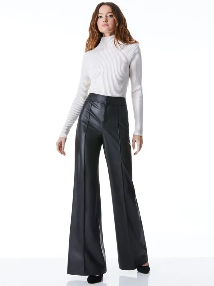 Alice Olivia PANTS WOMEN DYLAN VEGAN PANT Black
