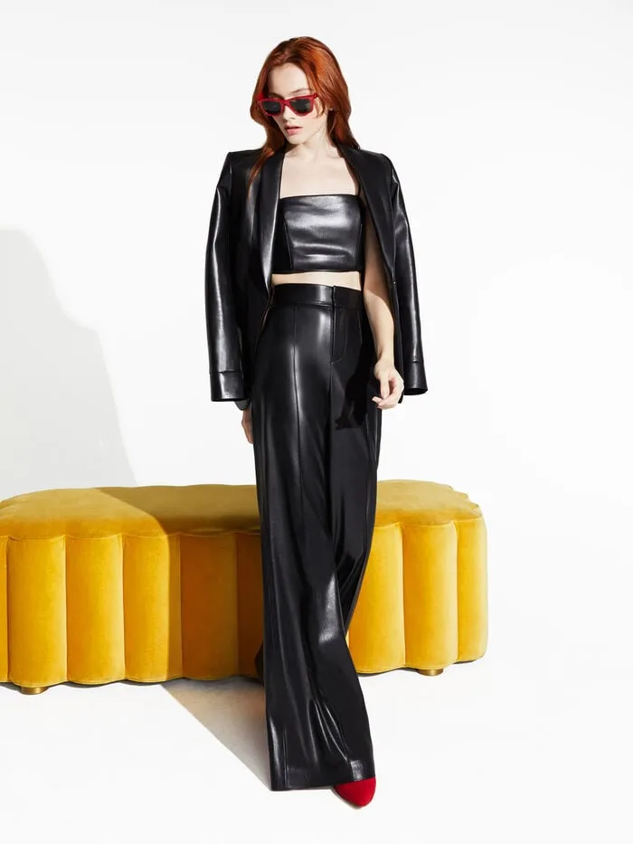 Alice Olivia PANTS WOMEN DYLAN VEGAN PANT Black