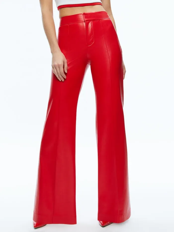 Alice Olivia PANTS WOMEN DYLAN VEGAN PANT Bright Ruby