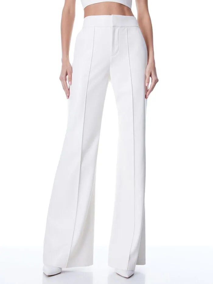 Alice Olivia PANTS WOMEN DYLAN VEGAN PANT Ecru