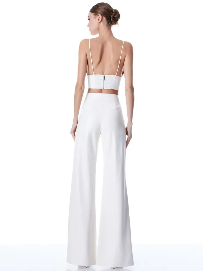 Alice Olivia PANTS WOMEN DYLAN VEGAN PANT Ecru