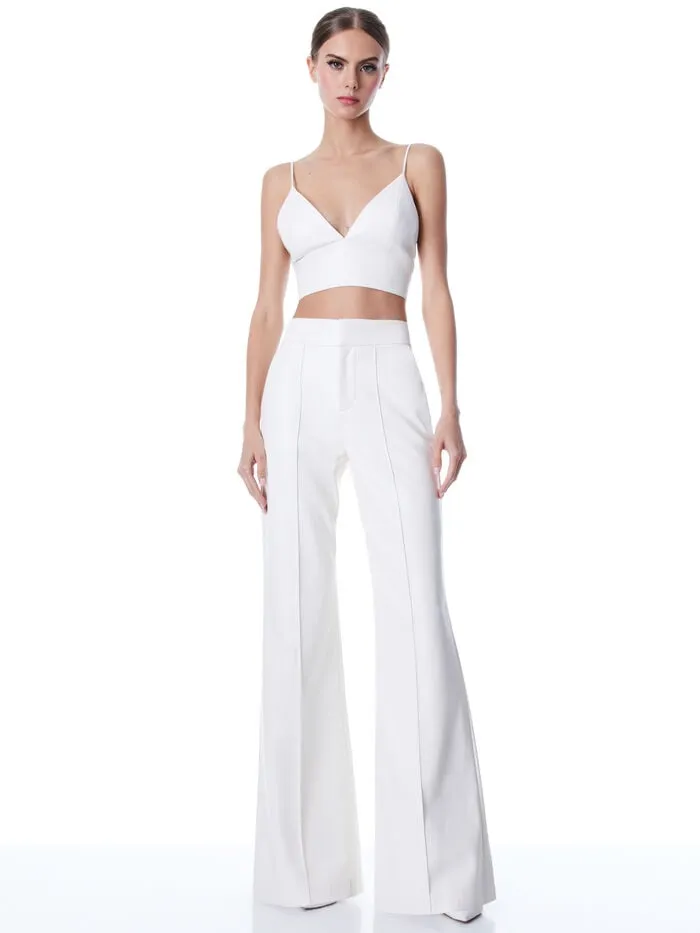 Alice Olivia PANTS WOMEN DYLAN VEGAN PANT Ecru