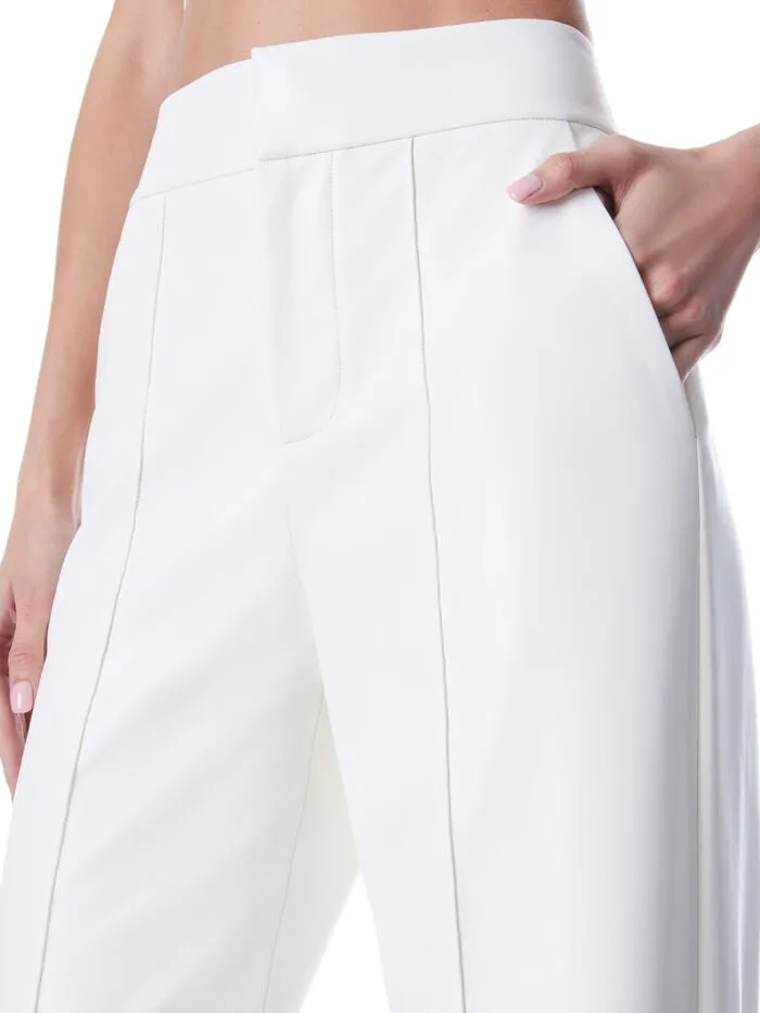 Alice Olivia PANTS WOMEN DYLAN VEGAN PANT Ecru