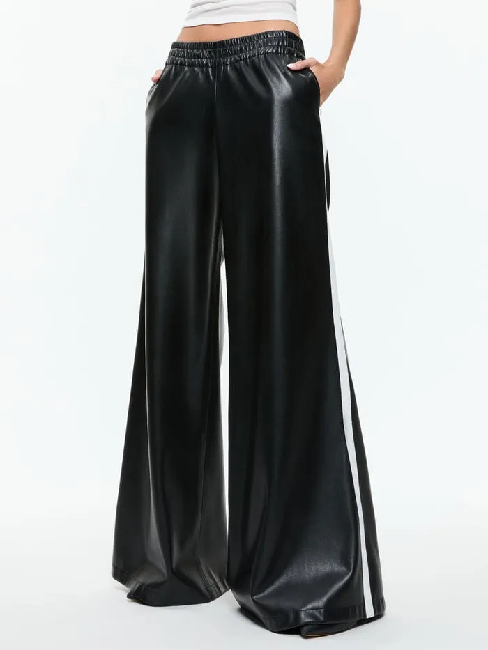 Alice Olivia PANTS WOMEN ELBA VEGAN PANT Black