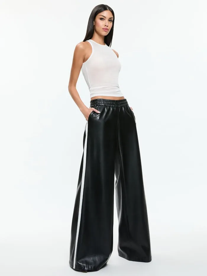 Alice Olivia PANTS WOMEN ELBA VEGAN PANT Black