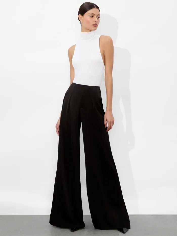 Alice Olivia PANTS WOMEN ELOISE WIDE LEG PANT Black