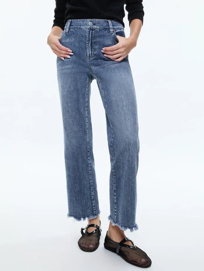 Alice Olivia PANTS WOMEN EMBER JEAN Brooklyn Blue