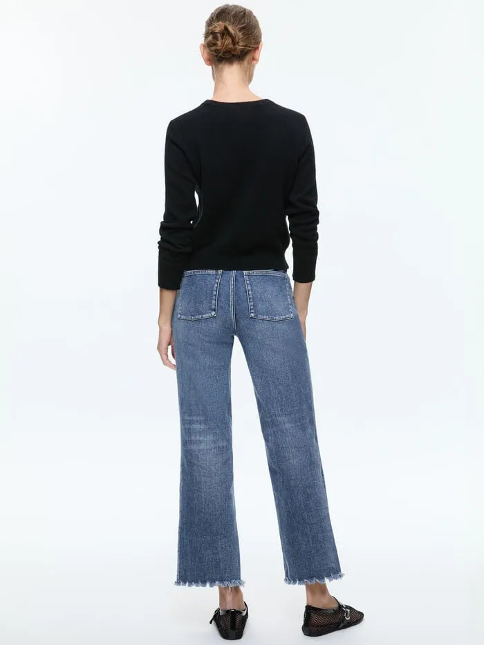 Alice Olivia PANTS WOMEN EMBER JEAN Brooklyn Blue