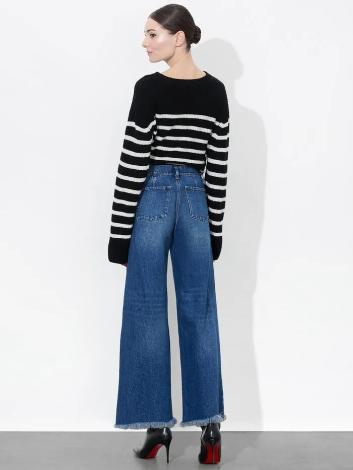Alice Olivia PANTS WOMEN EMORY CROPPED JEAN Lola Blue