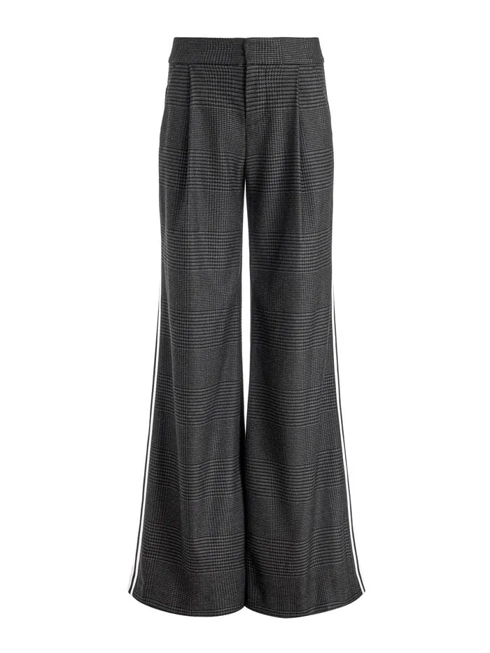 Alice Olivia PANTS WOMEN ERIC PANT WITH SIDE STRIPE Charcoal Grey Melange