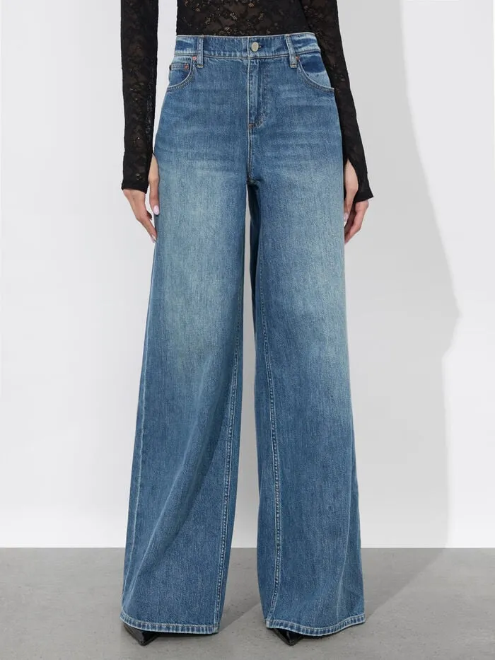 Alice Olivia PANTS WOMEN HARPER JEAN Liana Vintage Blue