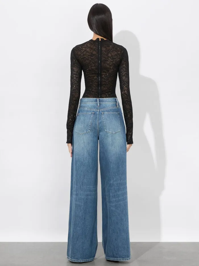 Alice Olivia PANTS WOMEN HARPER JEAN Liana Vintage Blue