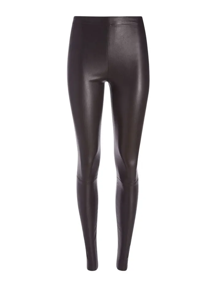 Alice Olivia PANTS WOMEN MADDOX LEATHER LEGGING Black