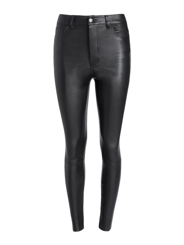 Alice Olivia PANTS WOMEN MIKAH LEATHER PANT Black