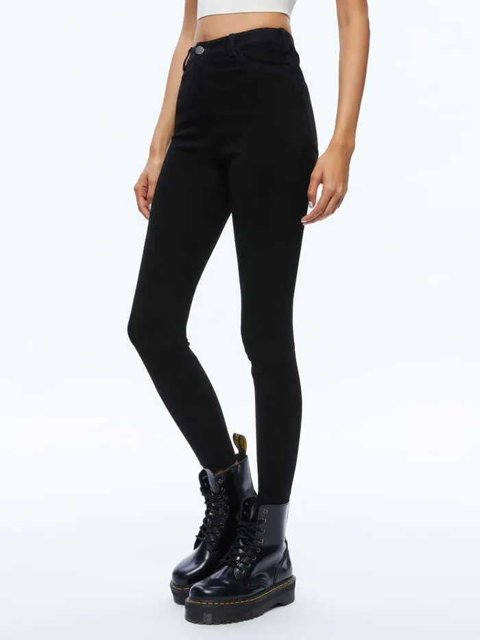 Alice Olivia PANTS WOMEN MIKAH SUEDE PANT Black