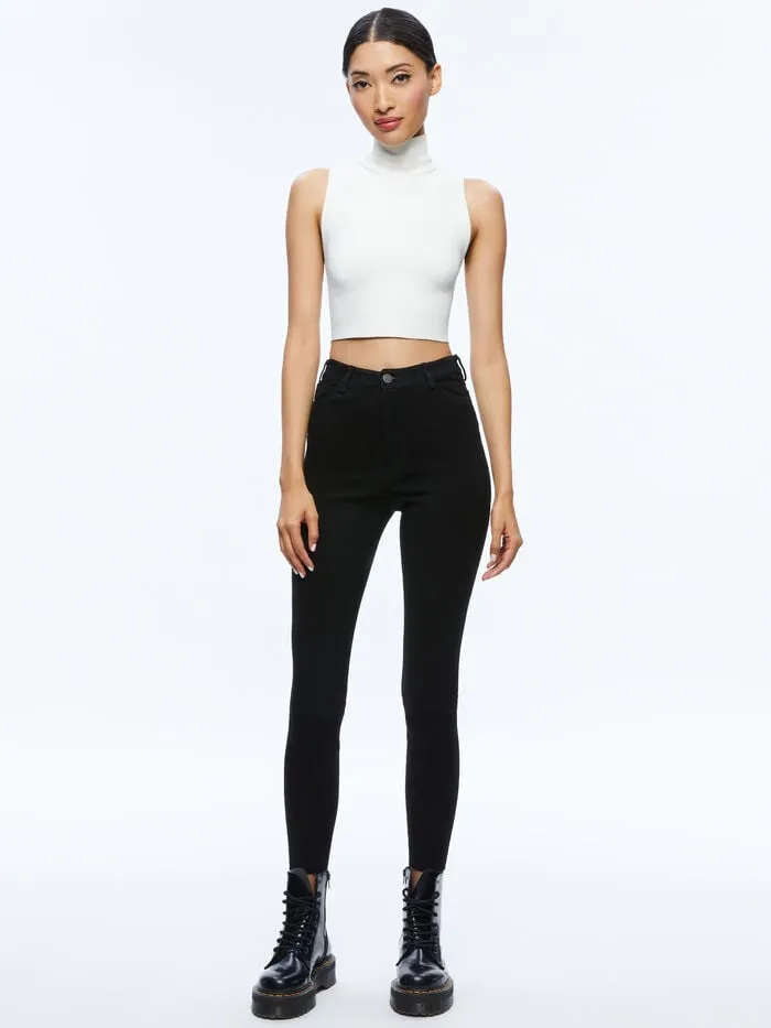 Alice Olivia PANTS WOMEN MIKAH SUEDE PANT Black