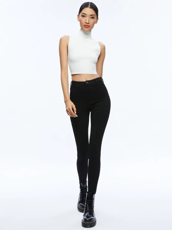 Alice Olivia PANTS WOMEN MIKAH SUEDE PANT Black