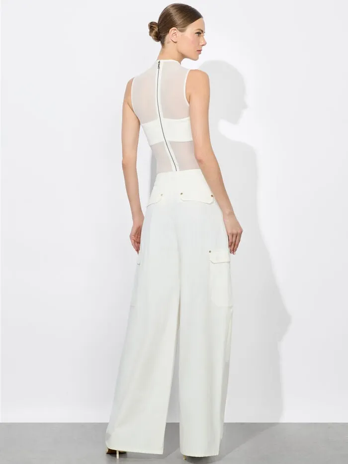 Alice Olivia PANTS WOMEN MILO CARGO PANT Off White