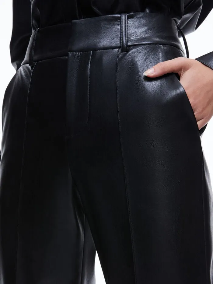 Alice Olivia PANTS WOMEN MING VEGAN PANT Black