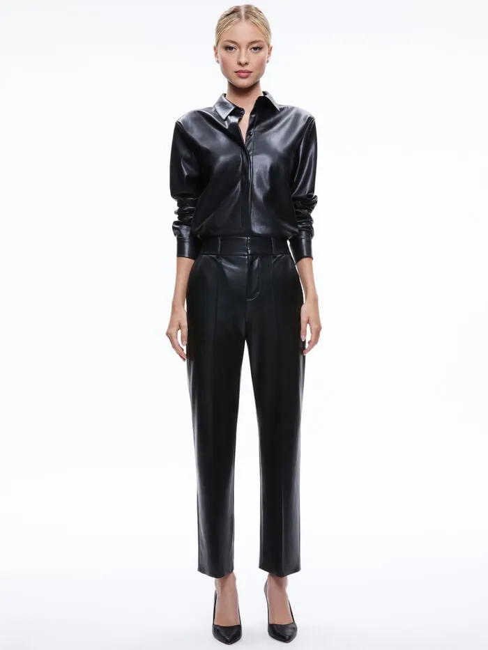 Alice Olivia PANTS WOMEN MING VEGAN PANT Black