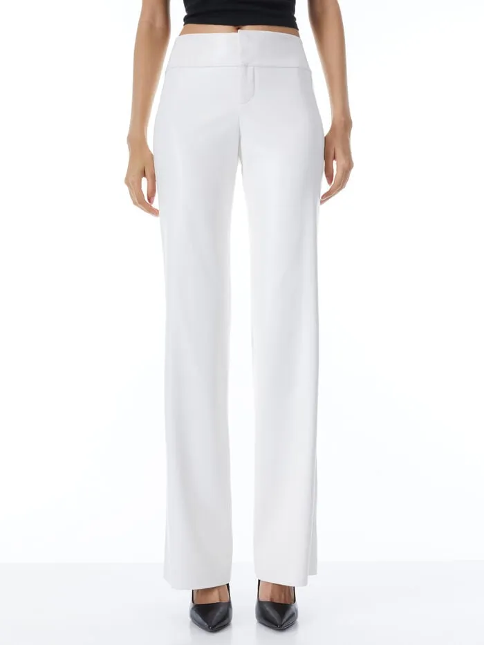 Alice Olivia PANTS WOMEN OLIVIA VEGAN PANT Off White
