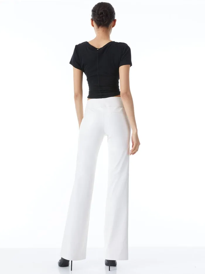 Alice Olivia PANTS WOMEN OLIVIA VEGAN PANT Off White