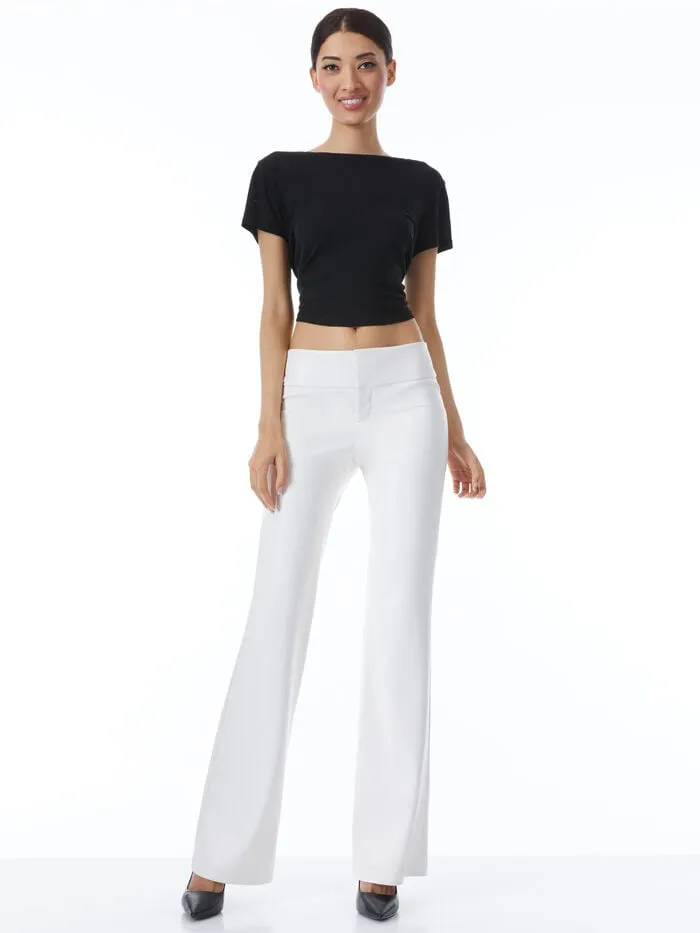 Alice Olivia PANTS WOMEN OLIVIA VEGAN PANT Off White