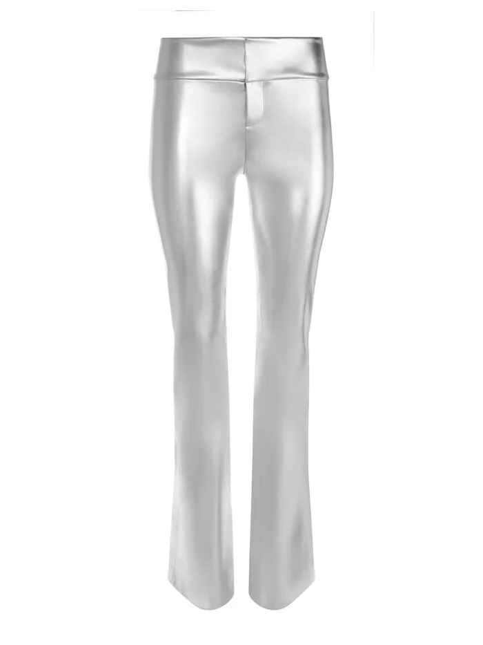 Alice Olivia PANTS WOMEN OLIVIA VEGAN PANT Silver