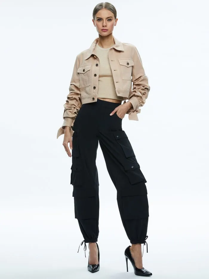 Alice Olivia PANTS WOMEN OLYMPIA CARGO PANTS Black