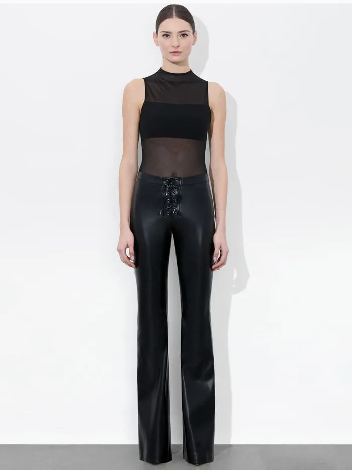 Alice Olivia PANTS WOMEN RAVYN VEGAN PANT Black