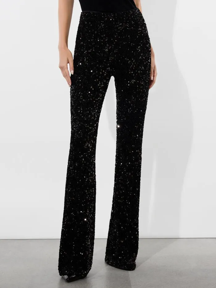 Alice Olivia PANTS WOMEN RMP SEQUIN PANT Black
