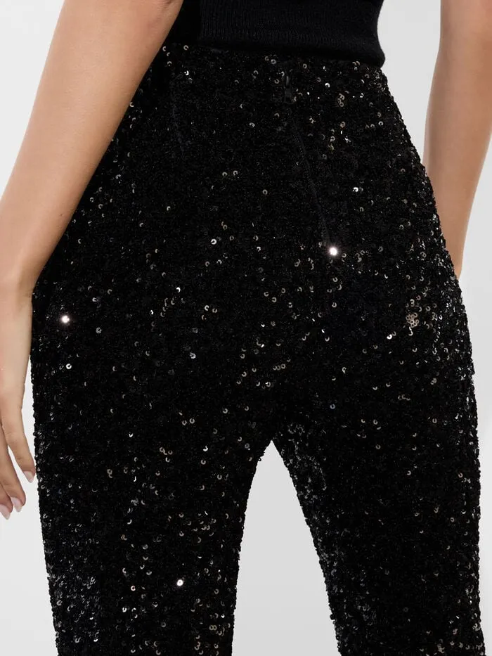 Alice Olivia PANTS WOMEN RMP SEQUIN PANT Black