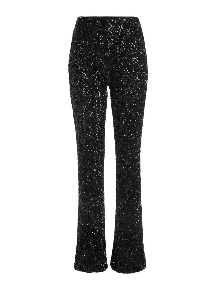 Alice Olivia PANTS WOMEN RMP SEQUIN PANT Black