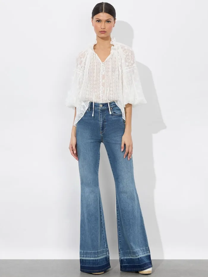 Alice Olivia PANTS WOMEN SB BELL JEAN Liana Vintage Blue
