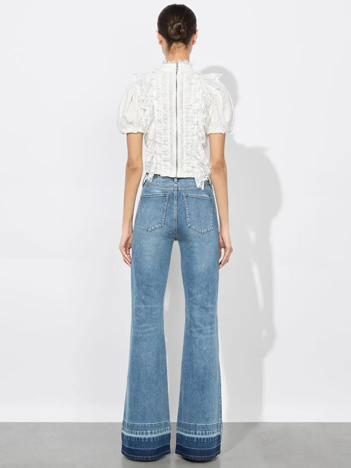Alice Olivia PANTS WOMEN SB BELL JEAN Liana Vintage Blue