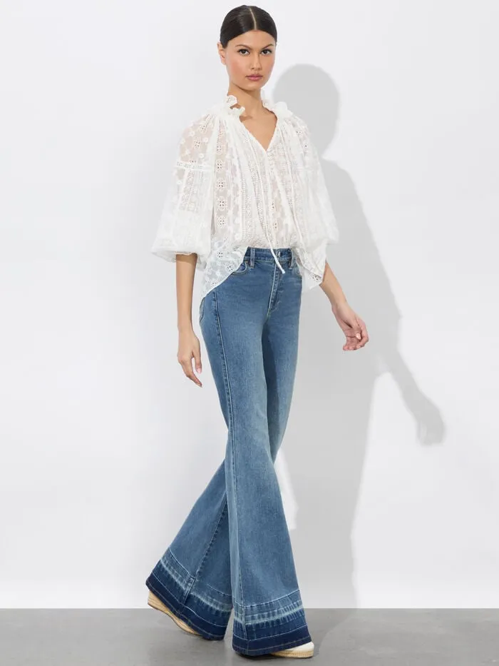 Alice Olivia PANTS WOMEN SB BELL JEAN Liana Vintage Blue