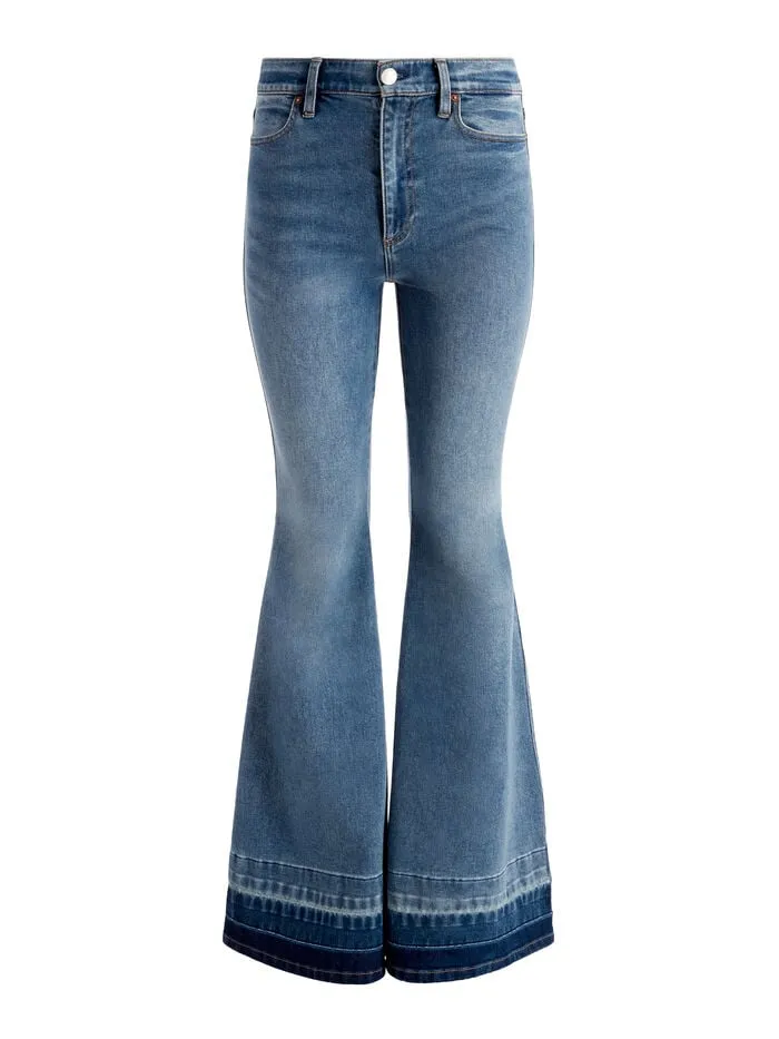Alice Olivia PANTS WOMEN SB BELL JEAN Liana Vintage Blue